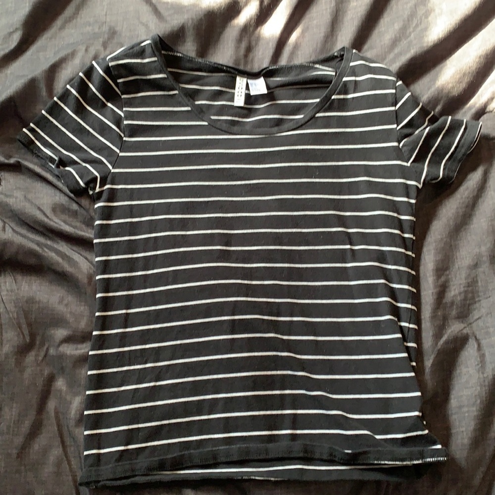 Striped black and white shirt